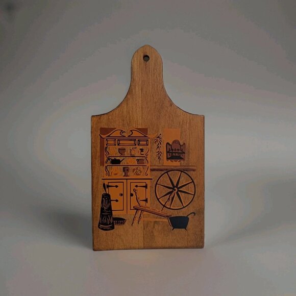 Duo of MCM Baribocraft Wall Decorations Made in Quebec Screen Printed Wood - Picture 1 of 6